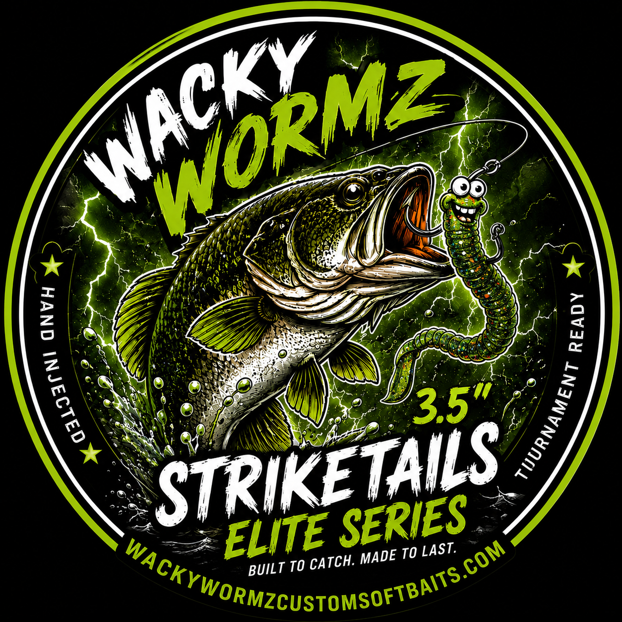 Wackywormz Striketails Elite series 6 Pack (Floating)